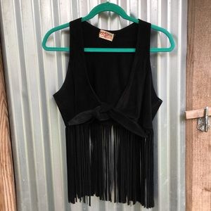 Fringe Leather Vest